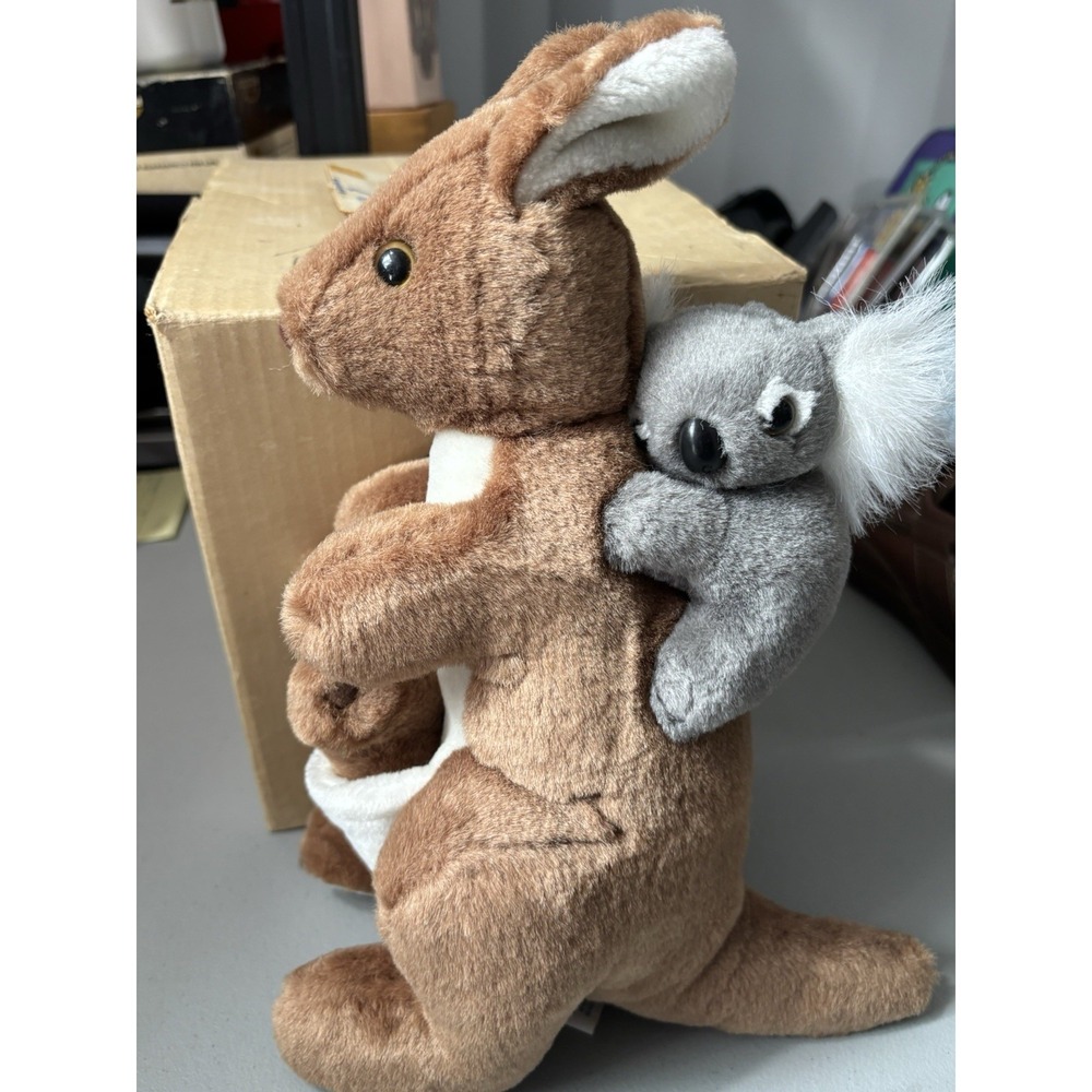 Australia Kangaroo Plush With Baby Joey & Koala Souvenir Stuffed Animal